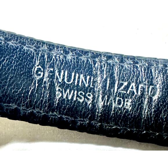 Tiffany Atlas Sterling Silver Ladies Watch Roman Numerals Lizard Strap Very Good - Picture 3 of 8